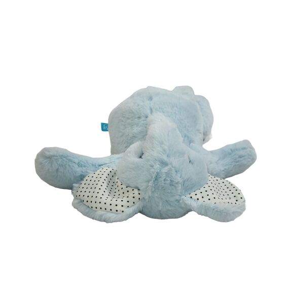 Manhattan Toys Plush Elephant Blue Stuffed Animal Polka Dot Ears 2020 14" - Picture 6 of 11